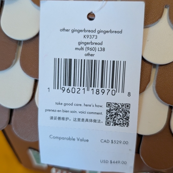 NWT Kate Spade Gingerbread House Top Handle Crossbody Bag Novelty Christmas - Picture 6 of 6